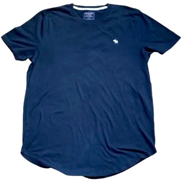 Abercrombie & Fitch T-Shirt Men's Size M A&F  Blue Logo Tee - Picture 1 of 7